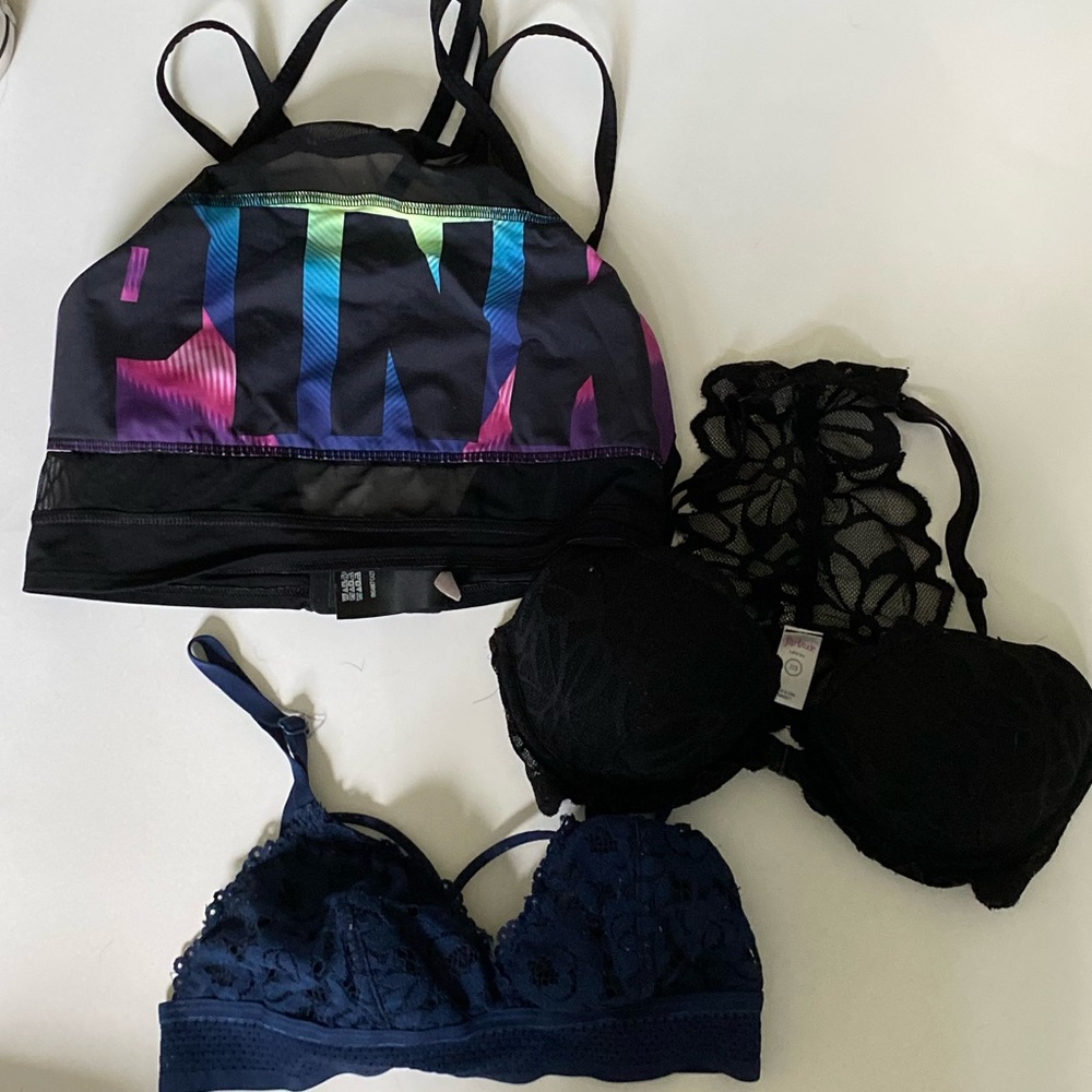 set of three bras